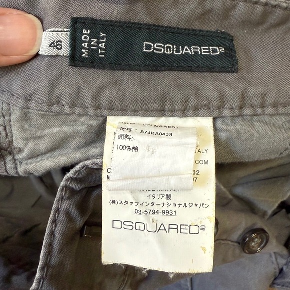 Dsquared2 2011 Gray Cargo Pants IT 46/US 10 Made in Italy Flap Pockets Luxury‎ - Picture 2 of 10